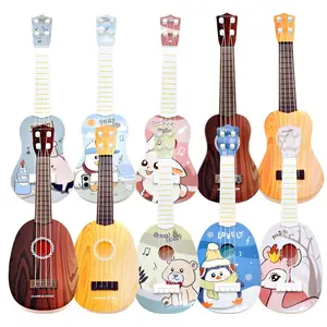 Kids' 4-String Simulation Trumpet-Inspired Ukulele Toy - Safe Sensory Fidget Toy, Birthday Holiday Gift for Kids, Indoor Outdoor Play