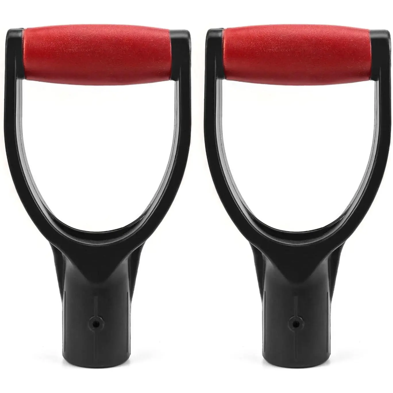 2 Pack 1-1/4" Polypropylene Plastic Spade Handle Shovel D Grip Handle for Digging Raking Tools