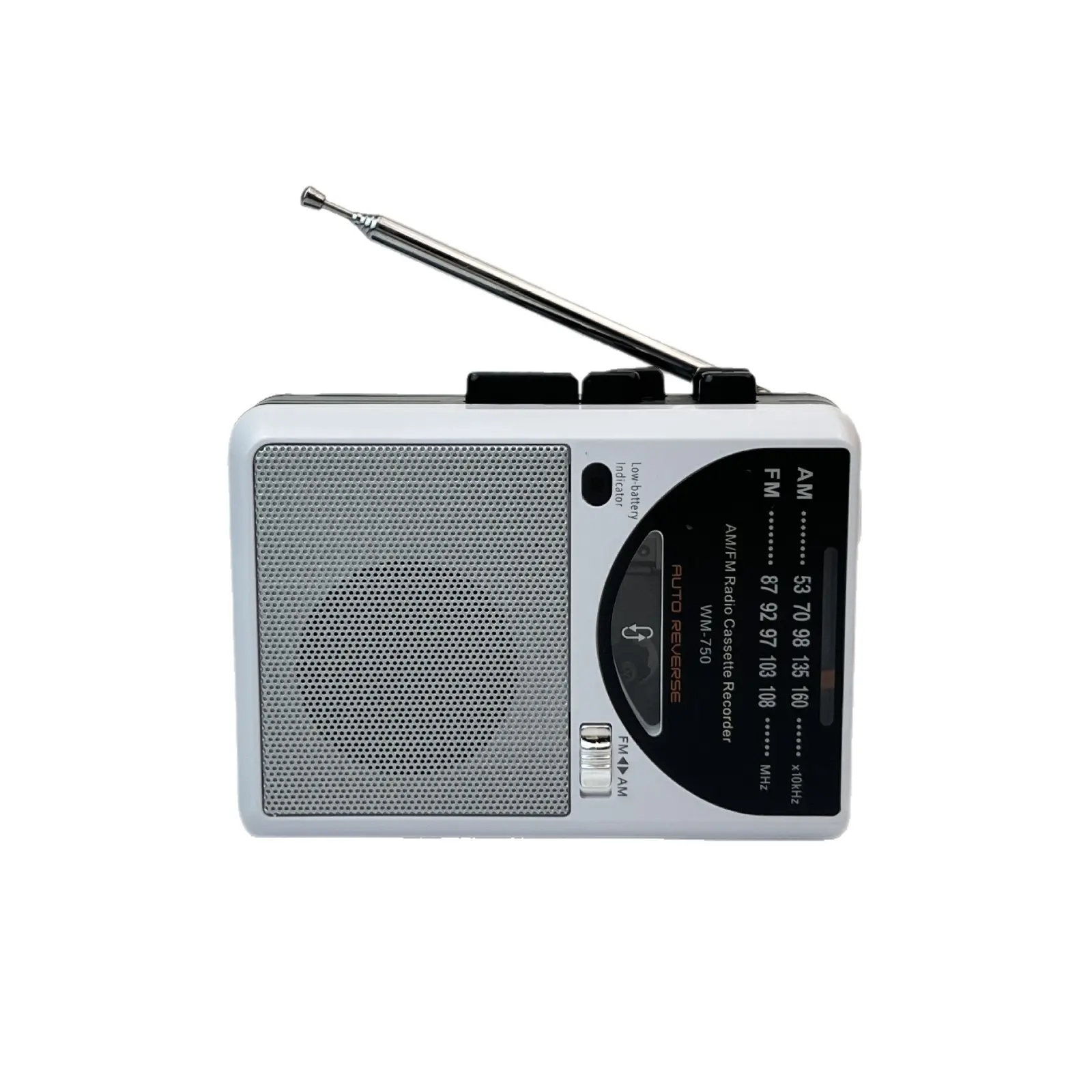 Portable FM/AM Radio Cassette Player, New Dual-Mode Power Supply Outdoor Tape Recorder