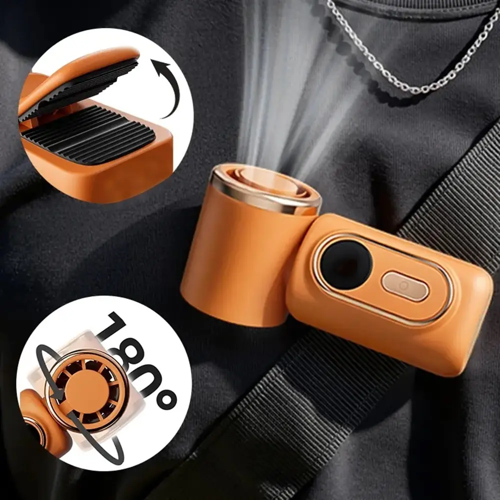 3-in-1 Rechargeable Mini Handheld Clip Fan, Portable Fan, 3000mAh Battery 5 Speeds 180° Adjustable USB Cooling Fan for Travel Office Personal Use