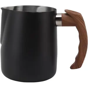 Milk Frothing Pitcher 34oz, Barista Steaming Cup with Measurement Scale, Dripless Spout & Ergonomic Handle, Perfect for Espresso, Cappuccino, Latte Art, Ideal for Home, Cafe, Office Use