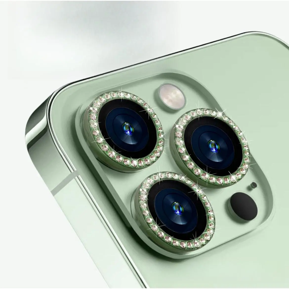 3pcs Flash Diamond Lens Film [Cangling Green]