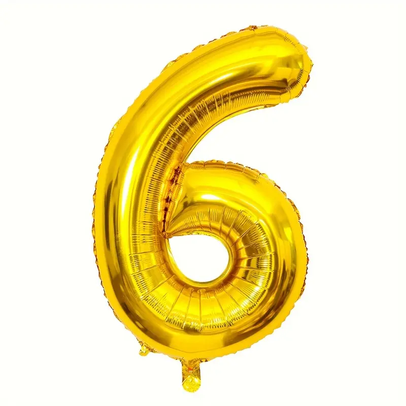 1pcs 32inch Gold Number 0-9 Birthday Party Anniversary Decoration Balloon Gold Number Aluminum Foil Balloon