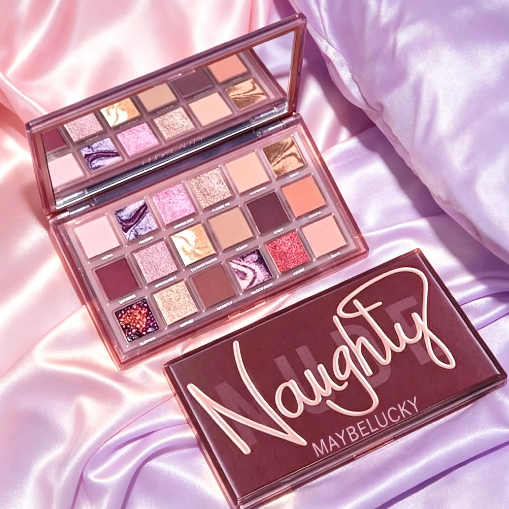 18 Shades Wine Brown Tone Eyeshadow Palette, Eye Shadow Palettes, Highly Pigmented Palette, Matte Glitter Baked Marble Multi Texture, High Pigment Powder No Fallout, All-in-one Palette For Daily Makeup Party Aesthetic Eye Look