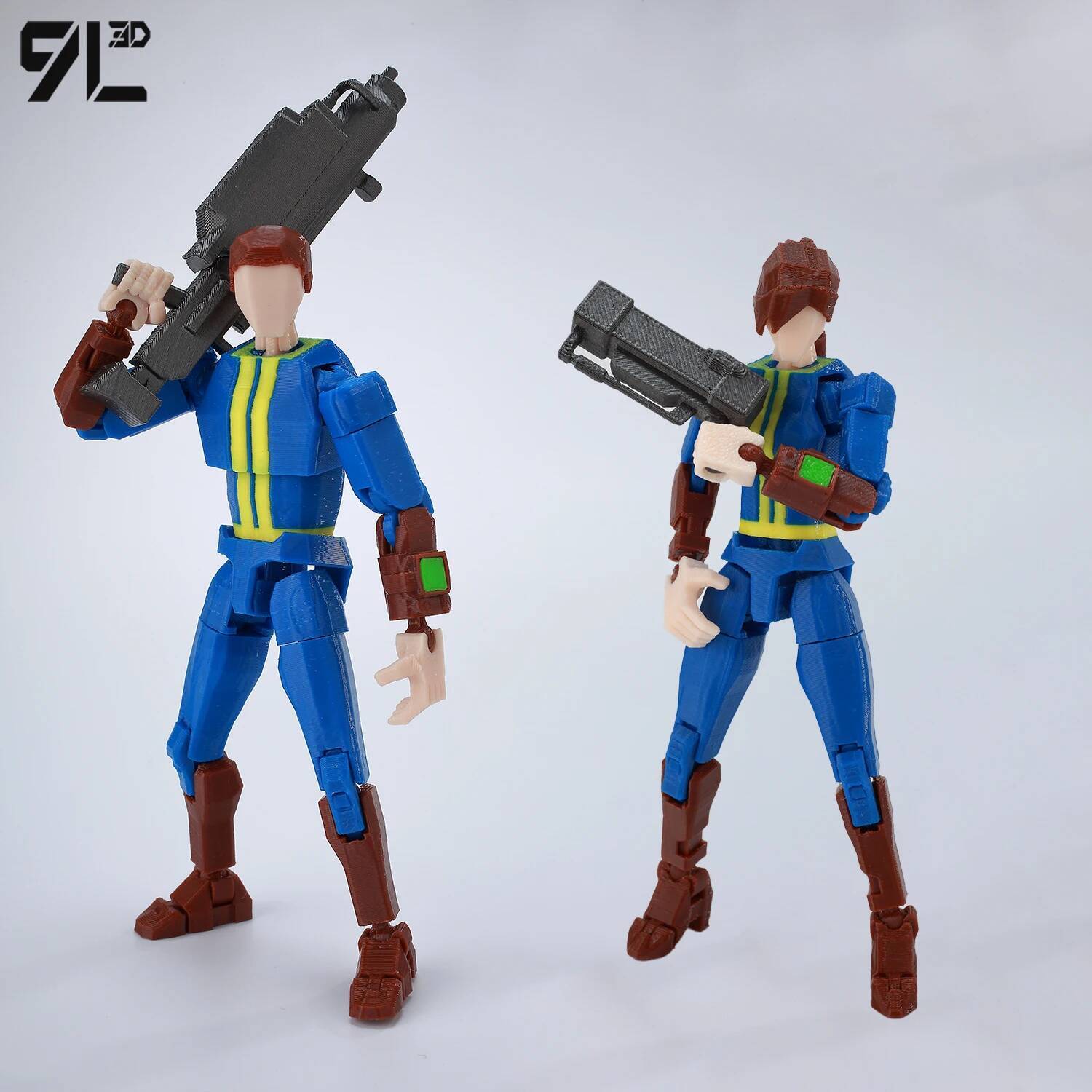 9L3D Printed Titan13 FalloutNora Duo Action Figures Lucky13 Vault Dwellers Set T13 Multi-Jointed Dummy13 Anime Toys Figure Model