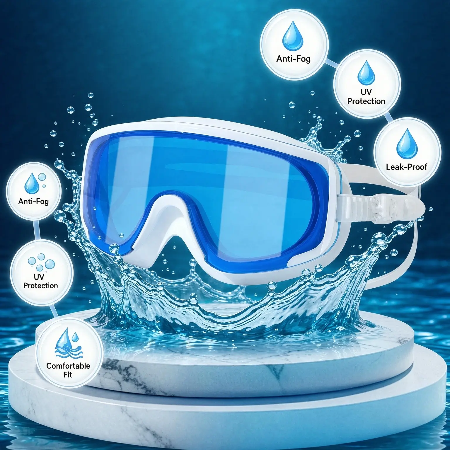 New men's and women's universal swimming waterproof and anti fog high-definition large frame frameless adult outdoor swimming equipment Outdoor goggles