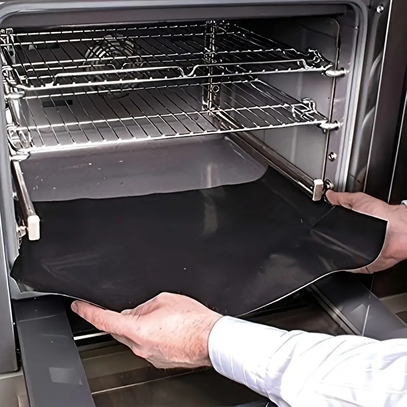 1-piece oven bottom heat-resistant mat, extra-large heavy-duty non-stick oven liner, reusable oven protector pad, suitable for electric and gas ovens, universal oven bottom mat, kitchen accessory