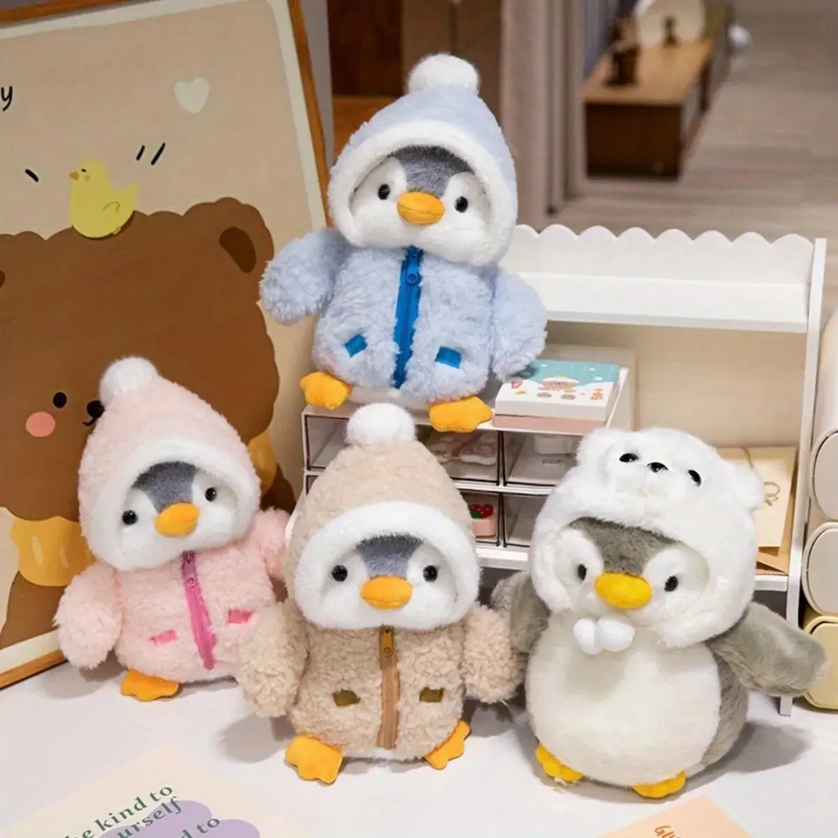 Cute Penguin Plush Toy, Cartoon Penguin Stuffed Doll, Filled Animal Birthday Gift, Home Decoration, Soft and Cozy