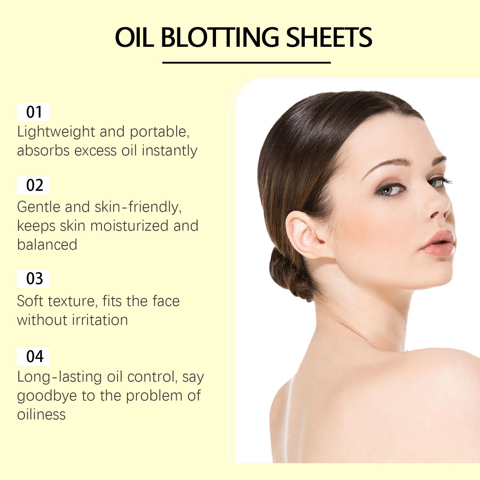 OUHOE Oil Blotting Sheets (Gardenia), Cellulose & Kaolin Dual Oil Control, Gardenia Extract Brightening + Vitamin E Antioxidant, Makeup-Friendly No Powder Removal, Soft for Oily Skin