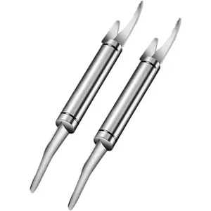 2PC Shrimp Deveiner Tool Stainless Steel Shrimp Deveining Tool Efficient Shrimp Peeler and Deveiner Tool Portable Shrimp Cleaner Shrimp Knife  Easy Shrimp Deveining Shrimp Cleaning Tool
