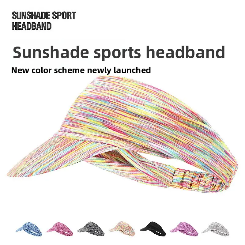 New Sports Headband Visor Hat Summer Outdoor Sun Protection Sweat Absorbing Breathable Unisex Cycling Running Baseball Cap