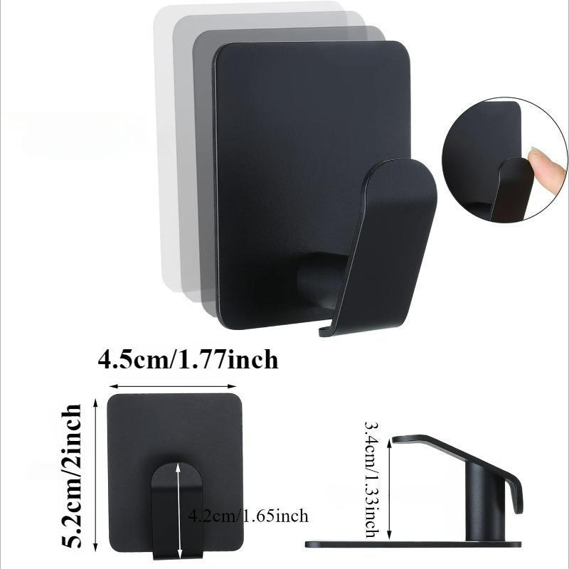 Wall Mounted Hook, Stainless Steel Wall Hook, Rustproof & Oil Proof Self-adhesive Hook for Kitchen & Bathroom, Modern Home Organizer