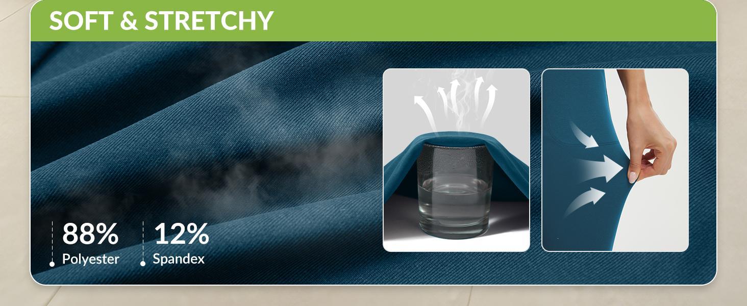 baleaf Womens Capri Pants High Waisted Straight Leg Yoga Capris Leggings with Pockets Crop Workout 21" Summer Pants