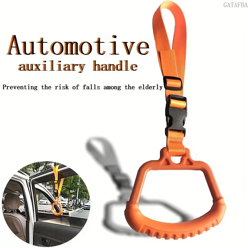 Adjustable Car Standing Assist Handle - Durable Vehicle Support Grab Bar with Non-Slip Grip for Elder Safety, Fall Prevention During Car Use