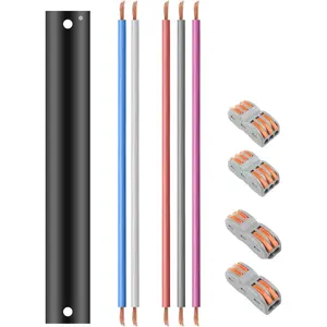 14" Ceiling Fan Extension Downrod, 1" Outside Diameter, Matte Black (No Threads), Includes 5 Extension Wires & 4 Wiring Clips
