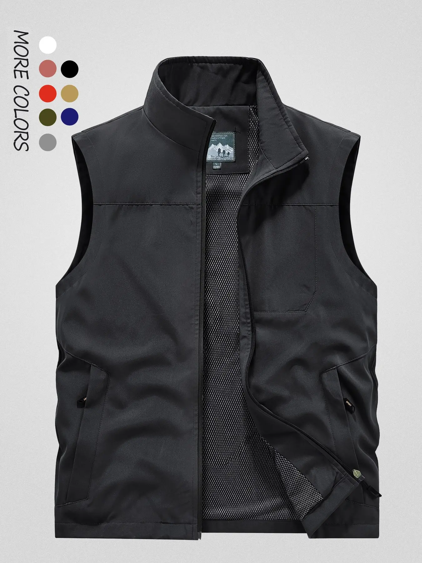 Men's Hooded Fishing Vest, Outdoor Hiking Camping Tactical Vest, Multi-Functional Summer Workwear Photography Jacket