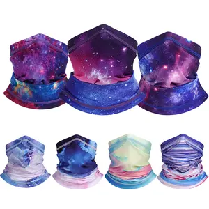 2-pack Printed Face Mask, Windproof and Dust-proof Facial Scarf, Suitable for Motorcycle Riding, Running, Fishing, Hiking, and Other Outdoor Activities
