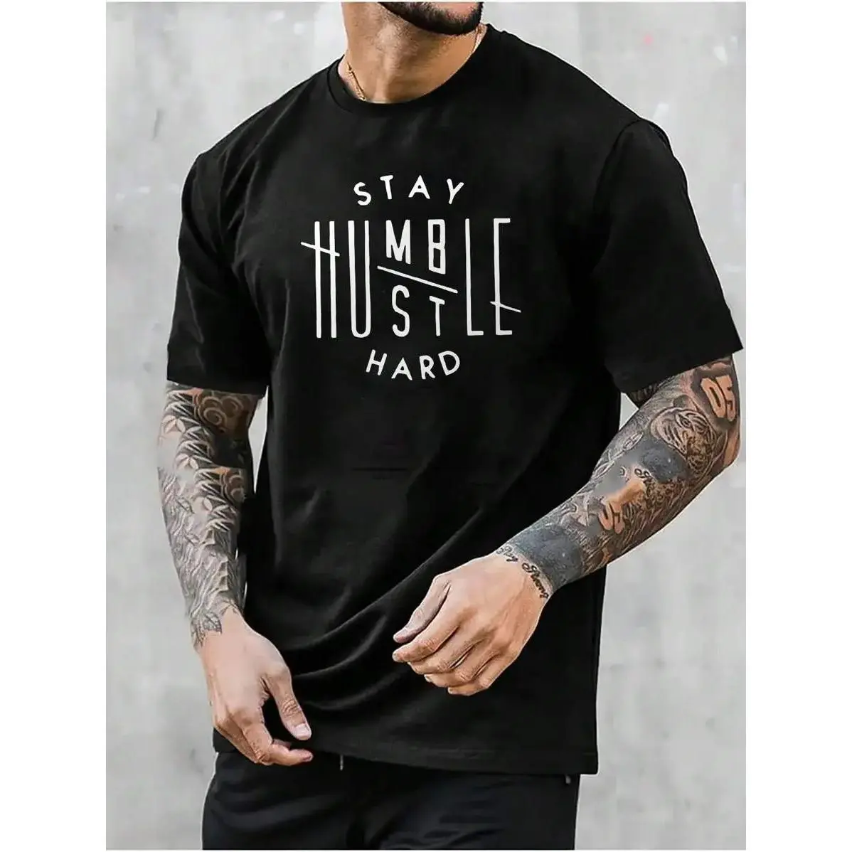 Men's T-Shirt, Classic Graphic T-Shirt, Soft And Comfortable T-Shirts For Men, Script Logo, 180g, 100% Cotton