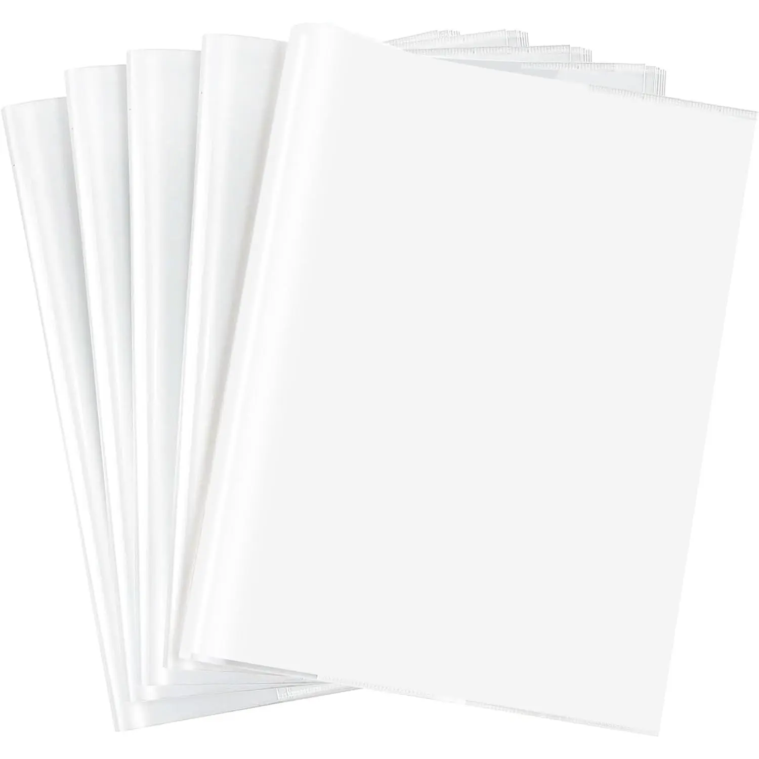 Book Covers, 10 count Transparent  Plastic Book Sleeve Notebook Protector Book Cover for Books 19x26cm
