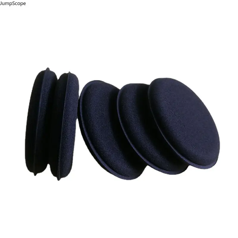 10 Pack Edge-Locked Round Wax Applicator Sponge Pads, Dual Color Soft Non-Scratch Foam Car Polishing Buffing Sponge For Auto Detailing Furniture Metal Waxing