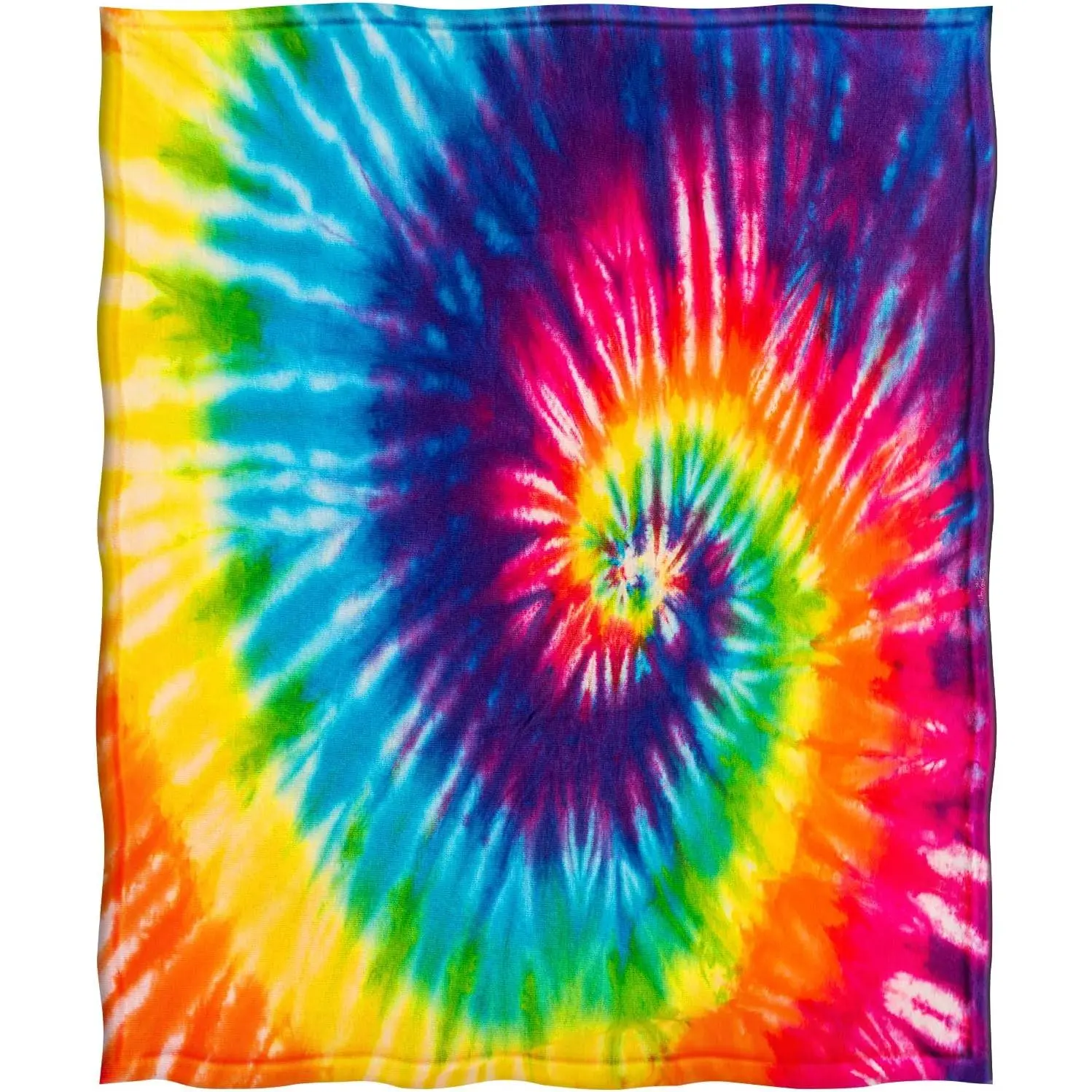 Rainbow Tie-Dye Blanket, Gifts for Women Girls Mom, Red Blue Yellow Spiral Design, Soft Sofa Throw for Bedroom Living Room Car
