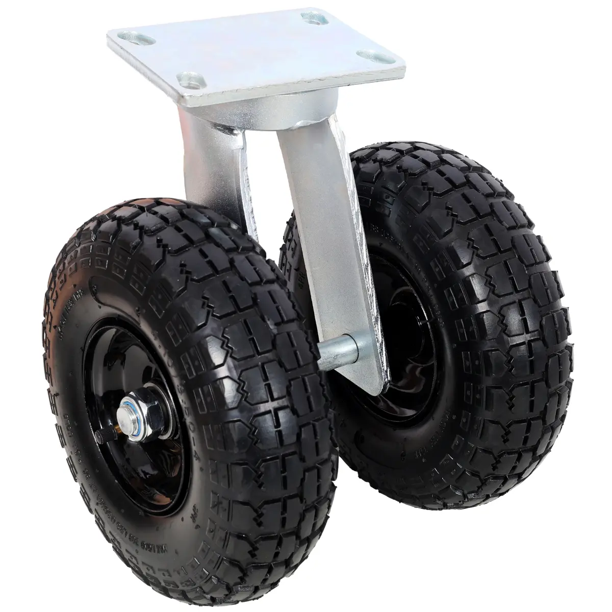 10" Dual Air Wheels Swivel Caster – Heavy Duty Pneumatic Caster with 660 lbs Load Capacity