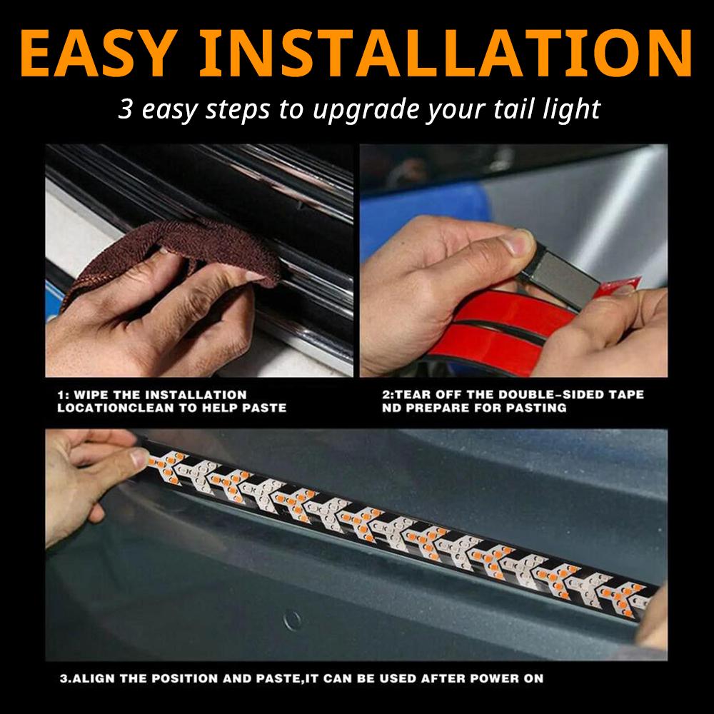 48 Inch LED Tailgate Light Bar, Fishbone Shaped LED Light Bar with Installation Instruction, Turn Signal Strip Strobe Light Bar, LED Work Light for Truck SUV RV VAN Jeep Car