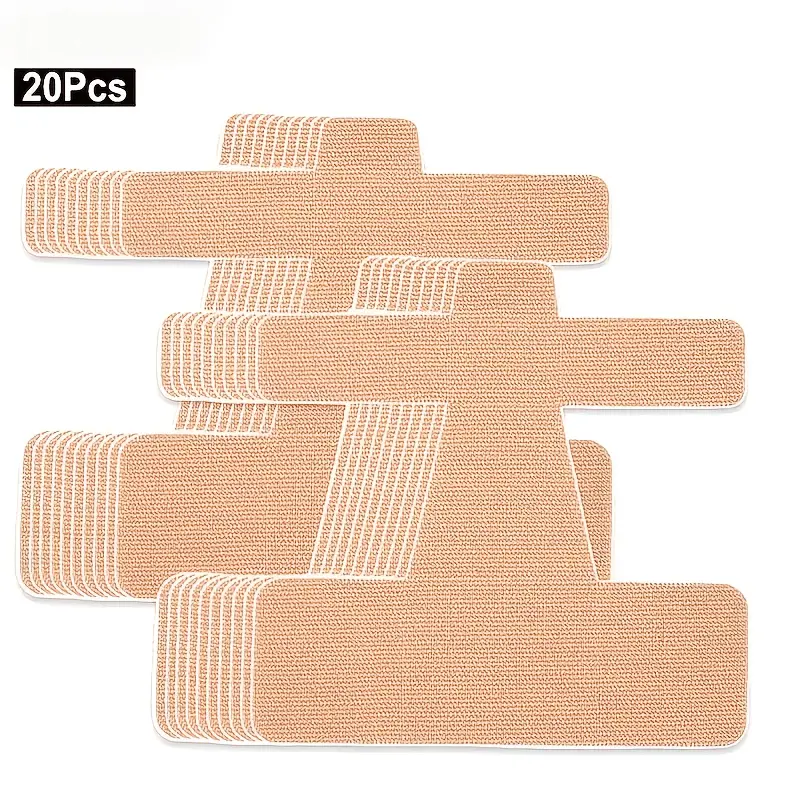 20 Pcs High-Stretch Pre-Cut Athletic Tape for Big Toe Support, Breathable & Hypoallergenic Elastic Bandages for Blister Prevention, 3.66 x 3.46 in, 3.66X3.46 In, Athletic Sports, Breathable Tape, Latex-Free, Pre-Cut Strips, Blister Prep