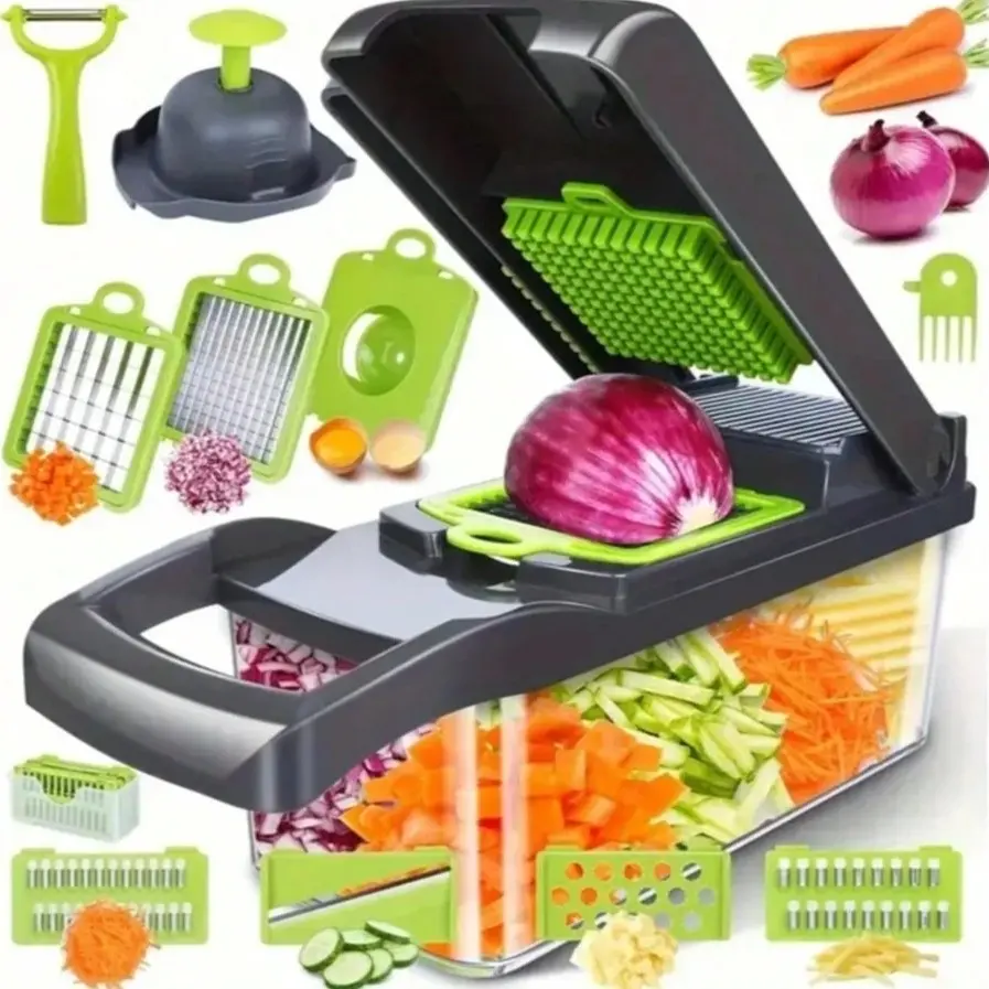 1pcs Vegetable Cutter, Multi-Functional Fruit and Veggie Slicer, Potato Cutter, Convenient Kitchen Tool, Ideal for Home, Restaurant, Camping, Parties