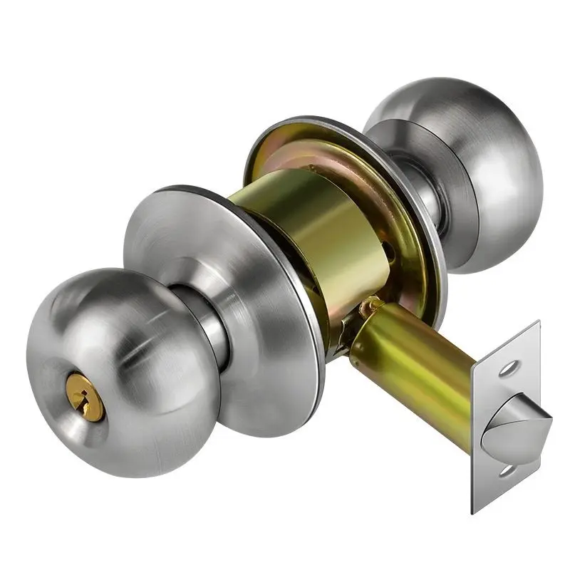 Universal Ball Lock for Home Use, Indoor Bedroom Bathroom Door Lock, Vintage Style Round Lock, General Purpose Household Lock