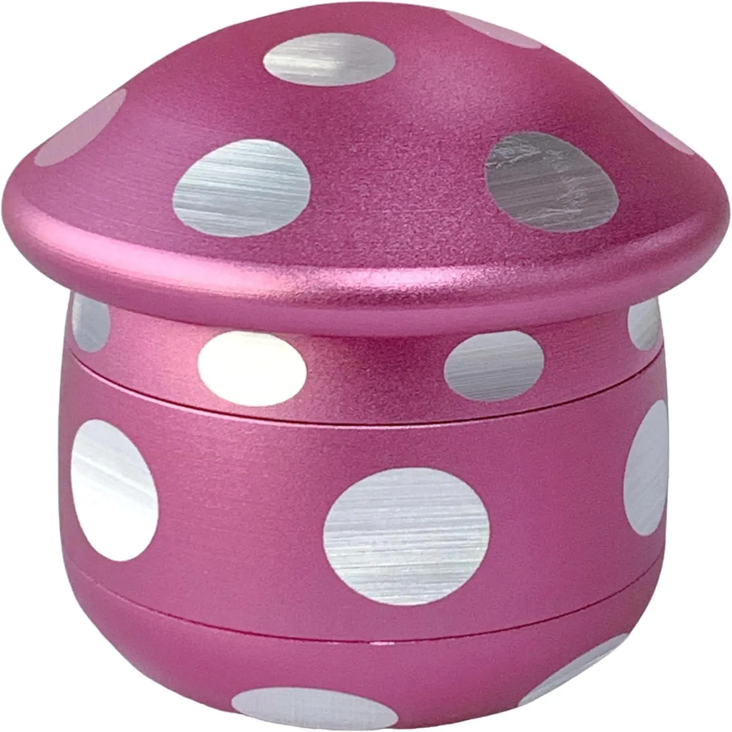Pink Mushroom Shape Grinder, Durable Aluminum Alloy Grinder, Kitchen Spice, Pepper Grinder Set, 2.5 inches (Pink)