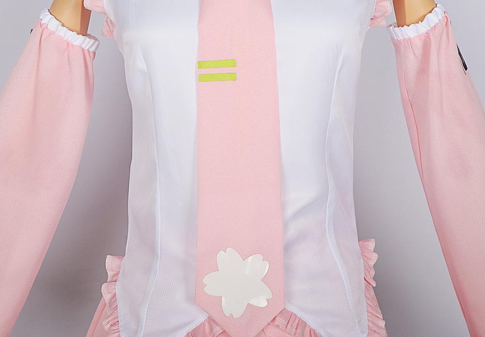 Pink Cosplay Costume Performance Suit Cos Suit Mi ku Regular C Suit Wig Cosplay Girls Spring Sakura Cherry Mi ku