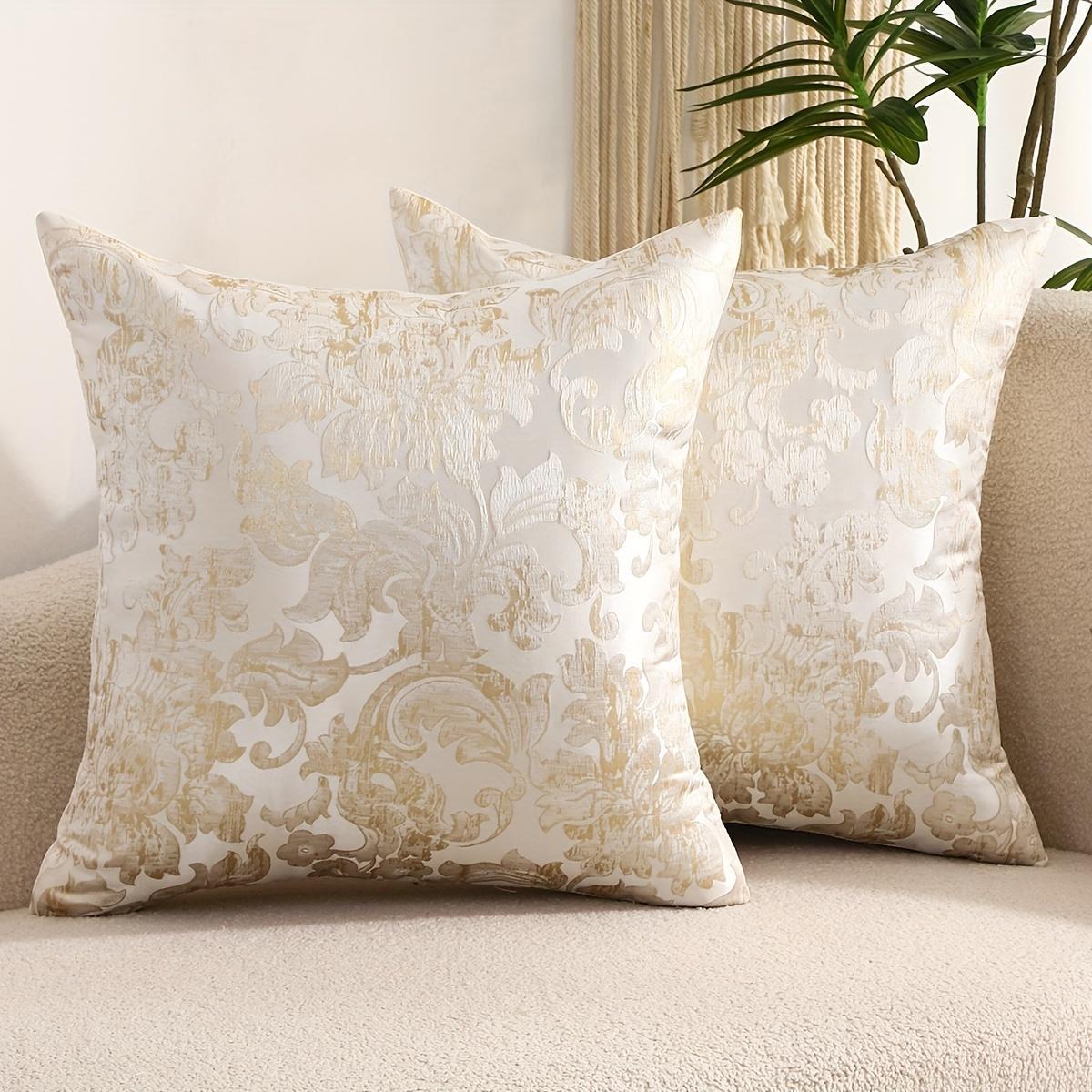 Geometric Pattern Cushion Cover, 2 Counts Elegant Solid Color Throw Pillow Cover, Household Decoration Supplies for Home Living Room Bedroom