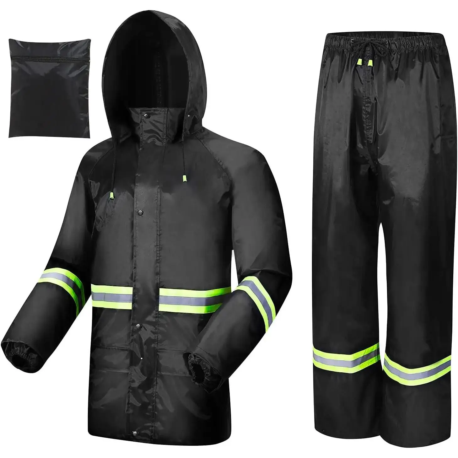 Rain Suits for Men Women Waterproof, Breathable Rain Coats with Eye-Catching Reflective Strip, Durable Rain Gear