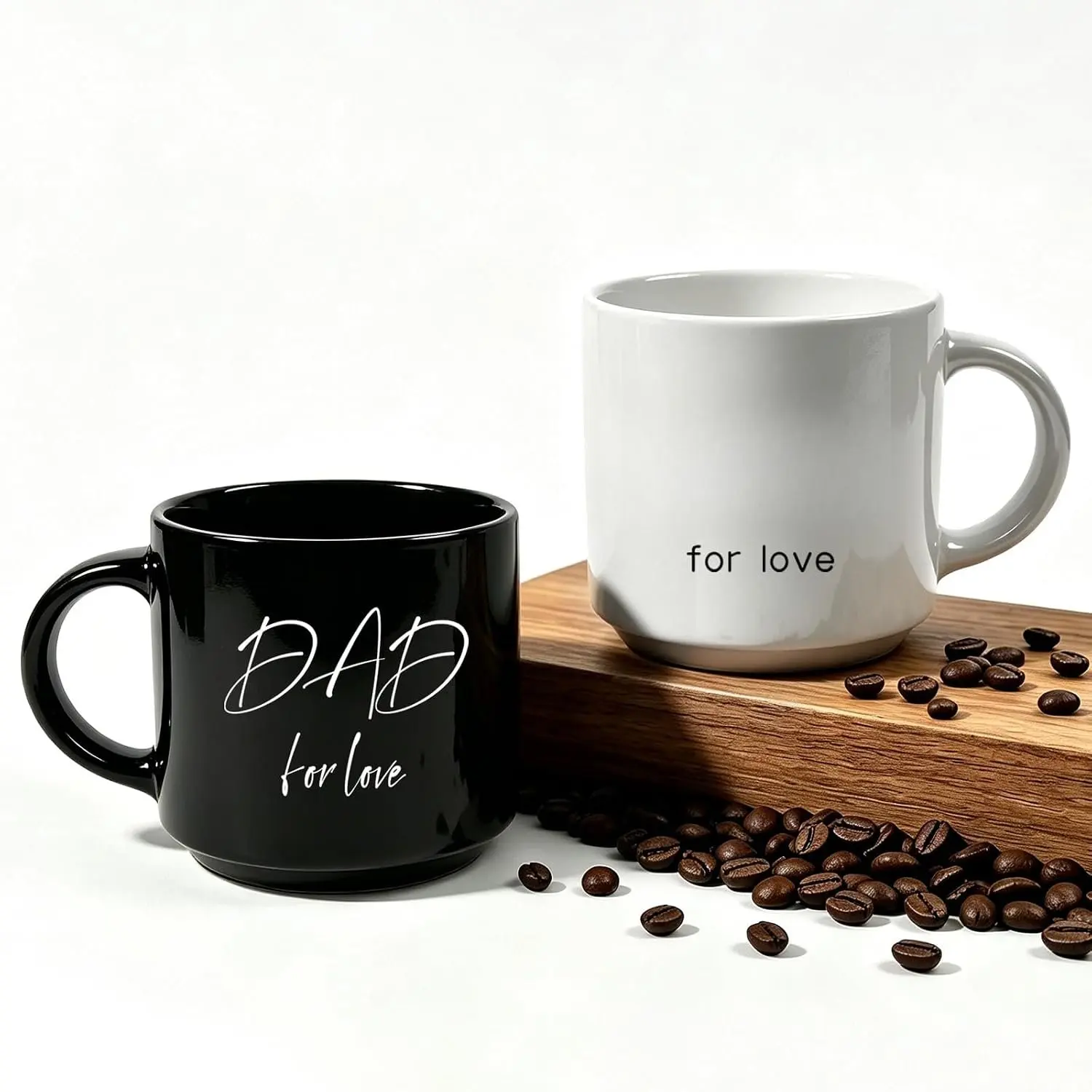 Mom Dad Coffee Mugs Set of 2, 12 oz Ceramic Couple Cups for Parents, Matching His Hers Mugs for Mother's Day Father's Day Birthday