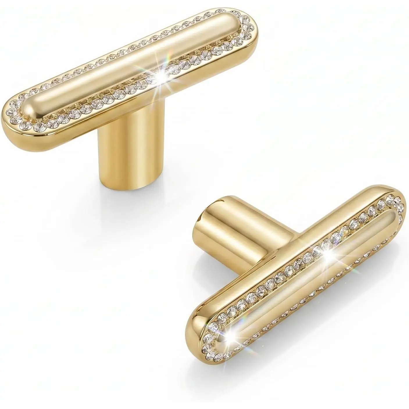 4 Pack  Drawer  Knobs Decorative Cabinet Rhinestone Pulls