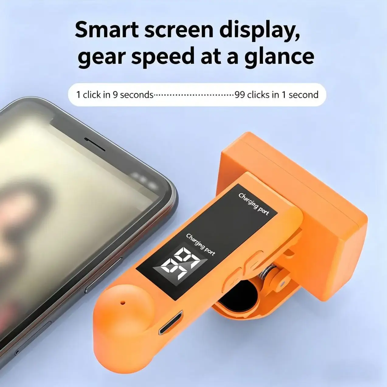 New Upgrade Mobile Auto Clicker, Adjustable Frequency Screen Tap Device, Live Streaming Like Game Bot, Smart Click Assistant