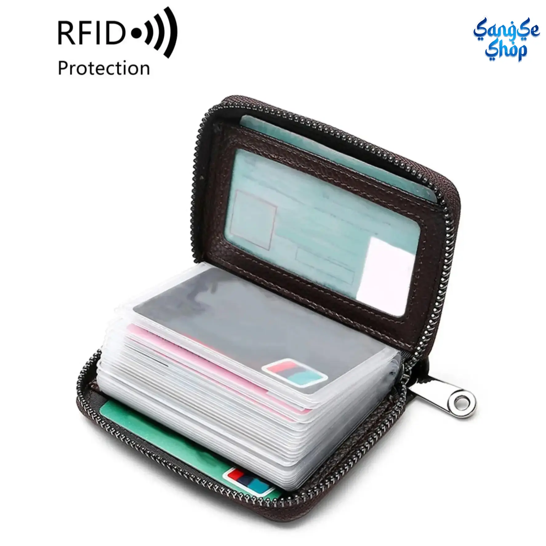 Summer Genuine Leather Solid Color Credit Card Holder with Zipper, Rfid Card Slots, Vintage Multi-card Slot Card Holder, Casual Versatile Card Holder for Men and Women, Card Organizer, Cardholder