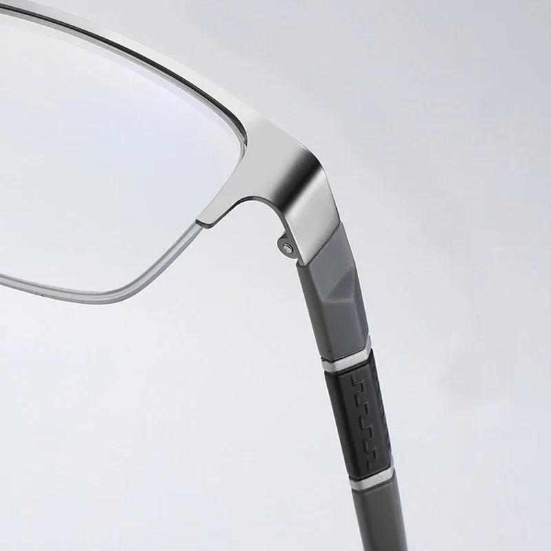 Popular Color Changing Photochromic Glasses for Men Women Business Near Sighted Eyeglasses Unisex Vintage Half Frame Myopia