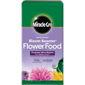 Miracle-Gro Water Soluble Bloom Booster Flower Food Fertilizer - 10-52-10 Formula for Annuals Perennials and Containers - Promotes Vibrant Flowers and Rich Color, 4 lbs.