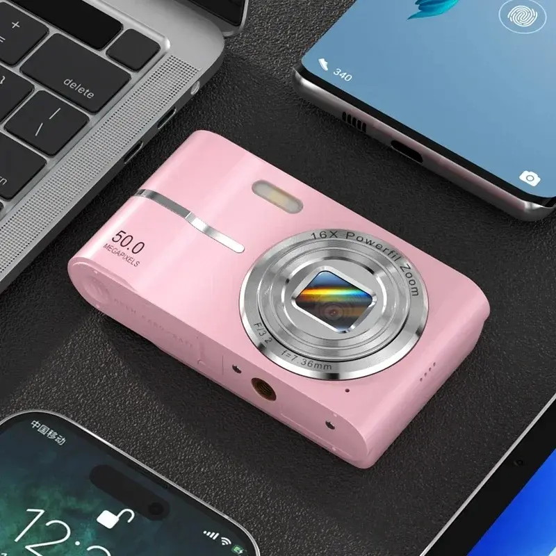Compact Photography Camera 50MP 4K Ultra HD 16x Digital Zoom Mini Pocket Camera