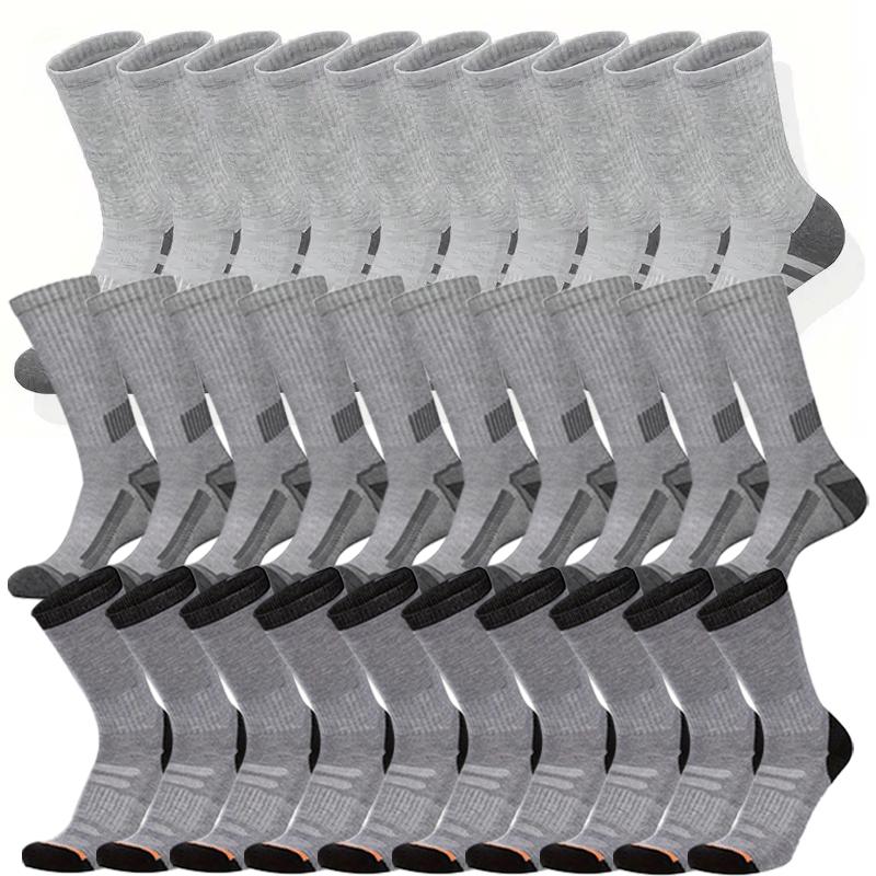 50 Pairs Mix Men's Casual Soft and Comfortable Sweat Absorbent Black, White and Gray Mesh Mid-tube Sports Socks SpringStatements