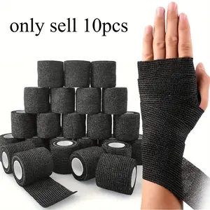 10 Rolls Sports Bandages, Elastic Self-adhesive Bandages, Fixed Fingers and Ankle Brace, Breathable Flexible Fabric Non Woven Cohesive Bandage, Elastic Finger Protection Bandages, Outdoor Bandages, for Wrist Waist Knee & Elbow Protection