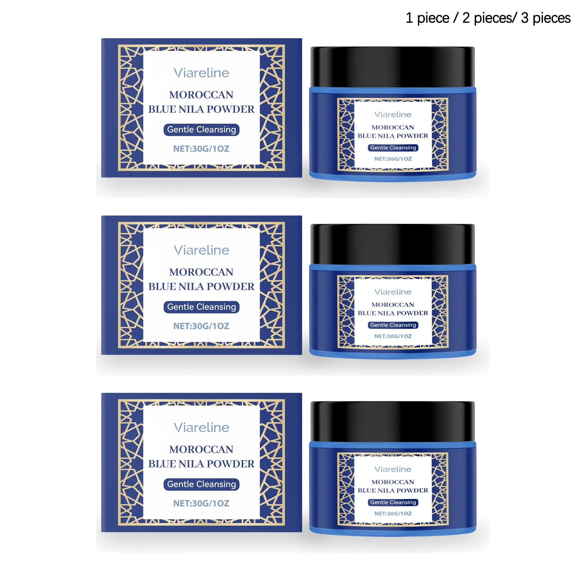 Gentle Cleansing Brightening Mask Powder (30g/30g*2/30g*3), Moisturizing Smooth Texture, Daily Skin Care Mask Powder