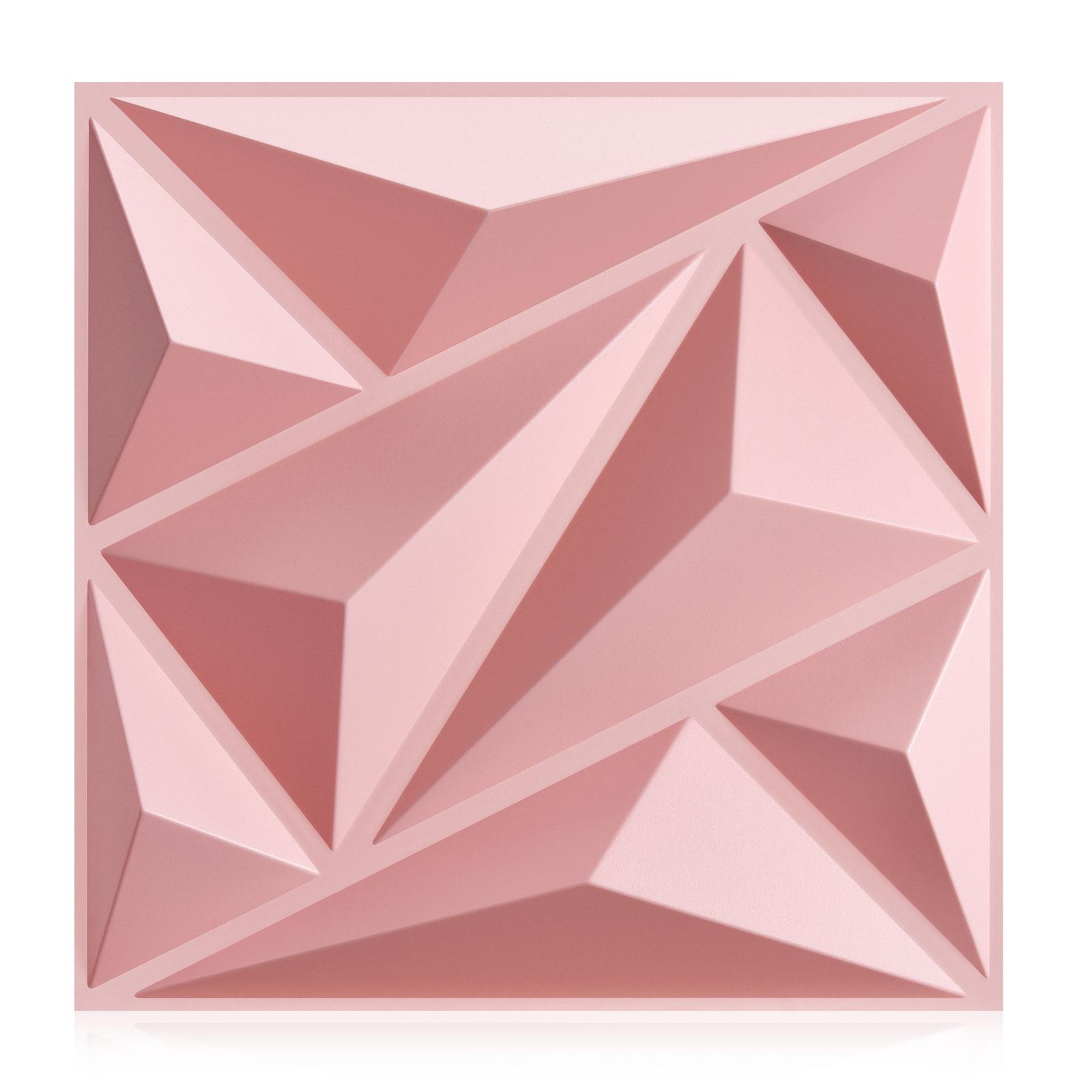 12/20/30PCS 3D Diamond Pattern Wall Panels, PVC Material 3D Wall Decorative Diamonds, Indoor Wall Decoration, 11.8x11.8 Inches, Includes Adhesive