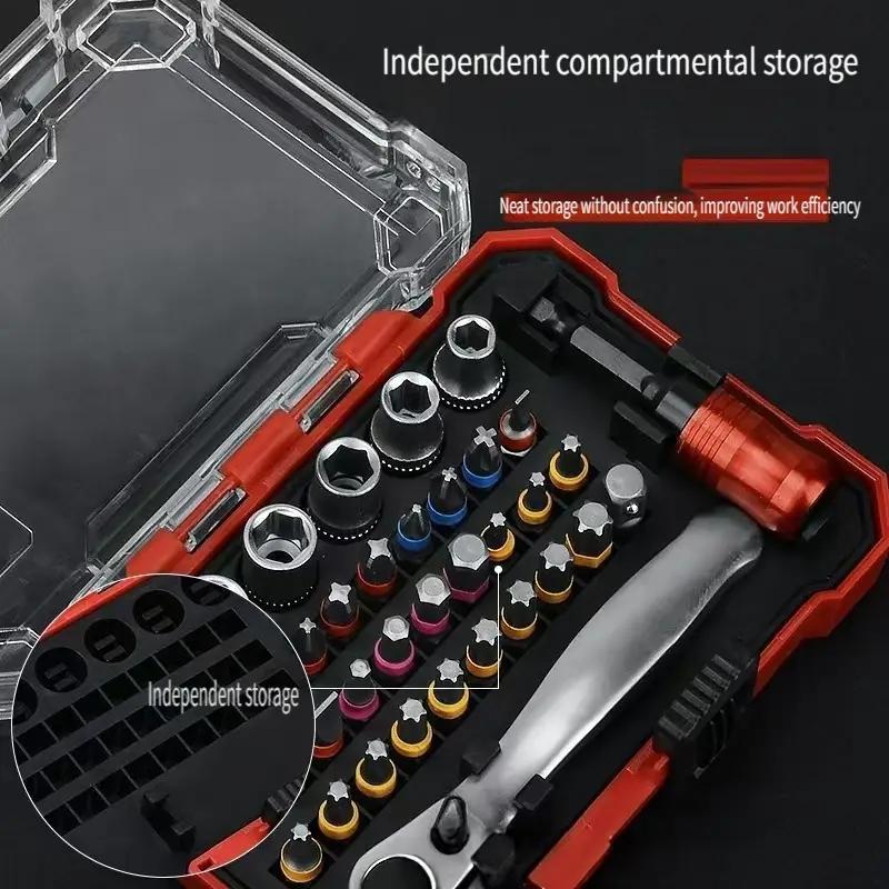 Multifunctional Screwdriver Bit Set with Cross, Flat, Hex and Star Heads, Essential Home Tool Kit for Easy Repairs and DIY Projects