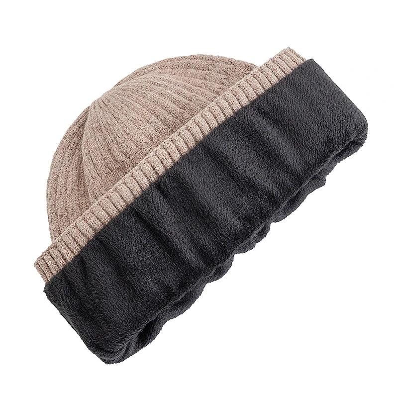 New Unisex Winter Hat Plush Fur Lined Warm Chic Cap Stylish Soft Beanie Hats For Men Women Thicken Ski Sports Knitted Hat