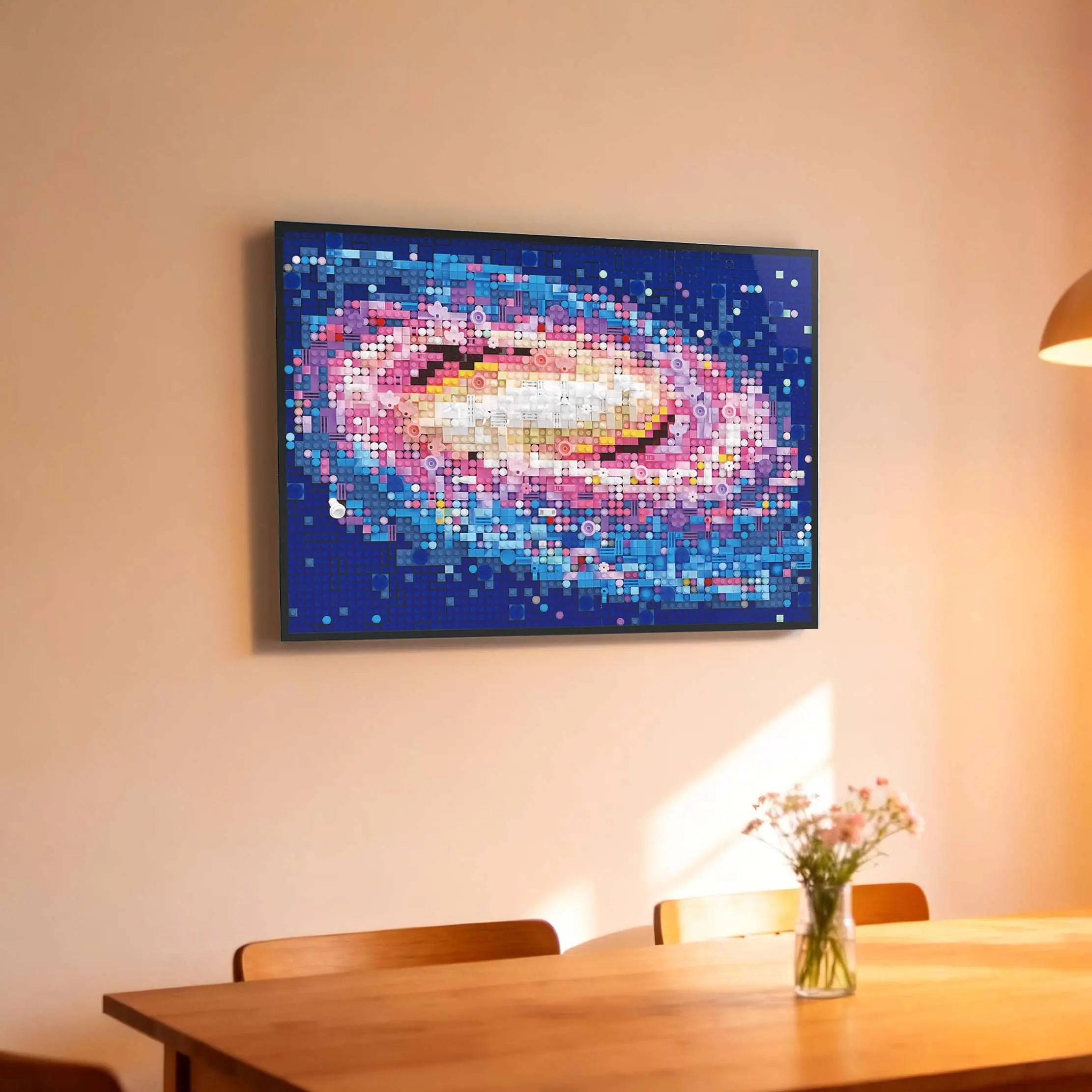 2985pcs Galaxy Pixel Art Blocks Set, DIY Mosaic Building Block Puzzle Kit with Frame, Stress Relief Toy, Wall Desk Decor, Adult Teen Gift