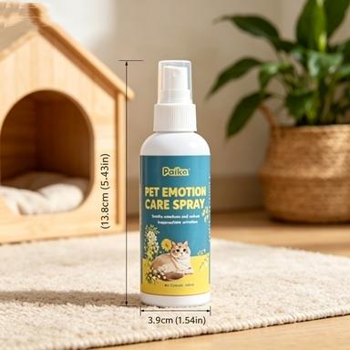 Paika Pet Emotion Calming Spray, Natural Ingredients for Anxiety Relief, Safe & Effective Solution for Pets, Ideal for Daily Use