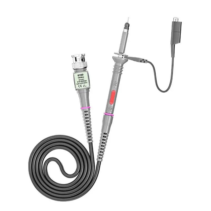Oscilloscope Probe with Accessories Kit 100MHz Oscilloscope Clip Probes with BNC to Minigrabber Test Lead Kit (100 MHz Oscilloscope Clip )